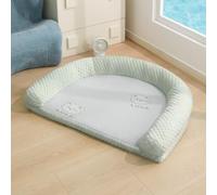 KEDAOLA Semi-Circular Raised Rim Pet Sofa Bed, Breathable Cooling Bubble Mat for Small Medium Dogs Cats, Washable All Season Puppy Sleeping Cushion for Pets Under (green,50×35 cm)