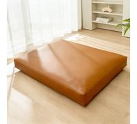KEDAOLA Waterproof Dog Bed Cushion, Large Pet Bed Mat for Dogs & Cats, Dog Bed Mattress with Removable Cover, Non-slip Pet Pillow Cushion for Crate (Brown,45×30×8cm)
