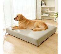 KEDAOLA Waterproof Dog Bed Cushion, Large Pet Bed Mat for Dogs & Cats, Dog Bed Mattress with Removable Cover, Non-slip Pet Pillow Cushion for Crate (Grey,55×40×9cm)
