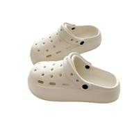 KEDAOLA Women Garden Clogs with Heel Strap - Non-Slip Mules Sandals, Lightweight Outdoor Slides, Breathable Summer Shoes for Gardening, Comfortable Slip-On Slippers (White 5UK-6UK)