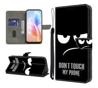 KEDBBAO Case for Samsung Galaxy A16 5G/4G with Pattern, Credit Card Holder Magnet Wallet Protective PU Leather Cover, Don't Touch