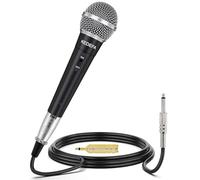 KEDEFA KM58 Handheld Wired Karaoke Microphone, Cardioid Dynamic Vocal Mic with 13.12ft Detachable XLR Audio Cable and ON/Off Switch, for Karaoke Singing Machine, Speaker