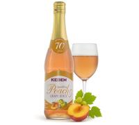 Kedem Sparkling Peach Grape Juice - Sweet and Juicy with a Hint of Peach - Non-Alcoholic Beverage - Perfect for Shabbat, Holidays, and Celebrations