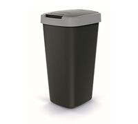 Keden COMPACTA Q 25 Litres Rubbish Bin Trash Garbage Can Recycling Bin (Black/grey)