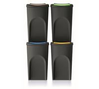 Keden IKWB35S4 Sorting Bin Set 4x35L Waste Bins for Recycling Separation