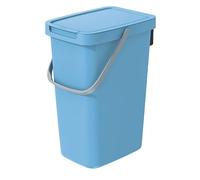Keden Systema Q Sorting Waste Bin 12L Recycling Bin Separation Segregation Lidded with Handle Hanging Dustbin Garbage Can Slim Paper Glass Plastic Metal (Blue)