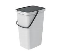 Keden Systema Q Sorting Waste Bin 20L Recycling Bin Separation Segregation Lidded with Handle Hanging Dustbin Garbage Can Slim Plastic Metal (Ash Grey)