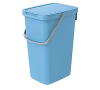 Keden Systema Q Sorting Waste Bin 20L Recycling Bin Separation Segregation Lidded with Handle Hanging Dustbin Garbage Can Slim Plastic Metal (Blue)