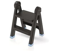 Keden Titan Ladder Folding Step Ladder with 2 Steps Workshop Ladder Maximum Load 150 kg Non-Slip Plastic 47 x 43.5 x 63 cm