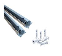 KEDER UK Campervan Awning C Rail Channel, Motorhome Caravan Van Attachment Track Anodised Aluminum with Pre-Drilled Holes - Stainless Steel Screws 2x120cm