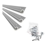 Keder Uk Campervan Motorhome Caravan Awning Anodized Aluminium Rail C Channel 3x1.2 metre Strips pre-drilled holes stainless steel screws