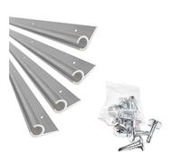 Keder Uk Campervan Motorhome Caravan Awning Anodized Aluminium Rail C Channel 4x1.2 metre Strips pre-drilled holes stainless steel screws