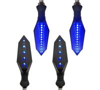 KEDFBTS Moto Indicator Light Compatible With Grom For MSX125 MSX300 For CB 400SF R650R 650 125R For Cb400 Motorcycle Signal Lights 12V Turn Signal Flasher Warning Lamp(2 pairs Blue-Blue)