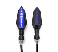 KEDFBTS Moto Indicator Light Compatible With Grom For MSX125 MSX300 For CB 400SF R650R 650 125R For Cb400 Motorcycle Signal Lights 12V Turn Signal Flasher Warning Lamp(1 pair Blue-Blue)
