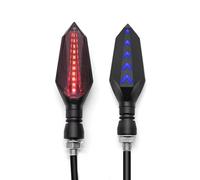 KEDFBTS Moto Indicator Light Compatible With Grom For MSX125 MSX300 For CB 400SF R650R 650 125R For Cb400 Motorcycle Signal Lights 12V Turn Signal Flasher Warning Lamp(1 pair Red-Blue)