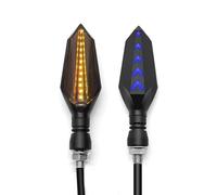 KEDFBTS Moto Indicator Light Compatible With Grom For MSX125 MSX300 For CB 400SF R650R 650 125R For Cb400 Motorcycle Signal Lights 12V Turn Signal Flasher Warning Lamp(1 pair Yellow-Blue)