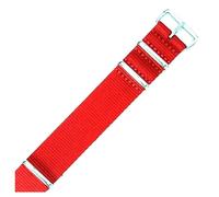 KEDFZY 18mm-22mm Wide, 26cm Long, Elastic Nylon Watch Strap, Unisex, Waterproof Sport Strap for a Comfortable Fit,Red,20mm