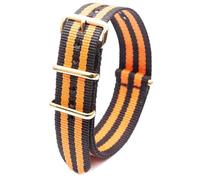 KEDFZY 18mm-24mm Wide, 26cm Long, Colorful Nylon Watch Strap with Gold Buckle, Integrated Replacement Accessory,22 mm