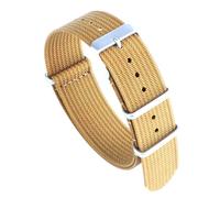 KEDFZY 20mm-22mm Wide, 20cm Long, Nylon Strap with a Matte Buckle. Unisex Strap, Suitable for Both Sporty and Casual Wear.,Brown,20mm