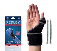 Kedley Thumb & Wrist Support for Right & Left Hand. Neoprene Brace With Two Removable Metal Stays to Adjust the Level of Support for De Quervains Tenosynovitis Splint, Arthritis & Tendonitis.