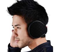 Kedofe Ear Warmers For Men Women Foldable Fleece Unisex Winter Warm Earmuffs Outdoor Skiing,Biking (Black)
