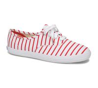 Keds Champion Women Breton Stripe Rubber Outsole White&Red Canvas Shoes, Size 3 - UK 3