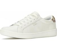 Keds Girls' Ace Sneakers, White/Leopard Leather, 6