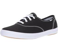 Keds Unisex Champion Canvas Lace Up Sneaker, Black Linen, 3.5 UK