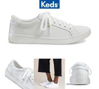 Keds Women's Ace Leather White Shoes with a Cushioned footbed - UK 8.5