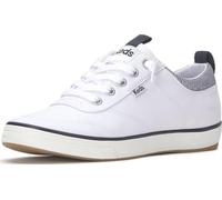 Keds Women's Center Iii Slip on Fashion Sneaker, White/Navy Canvas, 6 UK