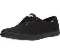 Keds Women's Champion Canvas Lace Up Sneaker, Black/Black, 6 UK