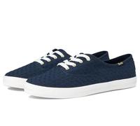 Keds Women's Champion Canvas Lace Up Sneaker, Navy Mini Daisy Eyelet, 5.5 UK