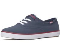 Keds Women's Champion Canvas Lace Up Sneaker, Navy/Red Canvas, 4 UK
