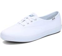 Keds Women's Champion Canvas Lace Up Sneaker, White, 3 UK