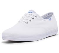 Keds Women's Champion Canvas Lace Up Sneaker, White Leather, 6 UK