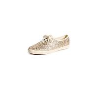 Keds Women's Champion Glitter Lace Up Sneaker, Gold, 6 UK