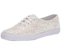 Keds Women's Champion Glitter Lace Up Sneaker, White, 8.5 UK