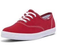 Keds Women's Champion Lace Up Sneaker, Red Canvas, 6 UK