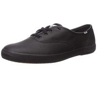Keds Women's Champion Leather Sneaker, Black, 5 UK