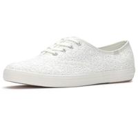 Keds Women's Champion Leather Lace Up Sneaker, Snow White Eyelet, 6 UK