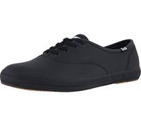 Keds Women's Champion Leather Sneaker, Black, 5 UK