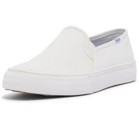 Keds Women's Double Decker Leather Sneaker, White, 7 UK