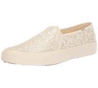 Keds Women's Double Decker Slip on Sneaker, Cream Glitter, 4.5 UK