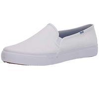 Keds Women's Double Decker Slip on Sneaker, White Canvas, 6 UK