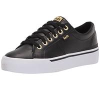 Keds Women's Jump Kick Duo Leather Sneaker, Black, 5.5 UK