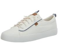 Keds Women's Kickback Canvas Slip on Sneaker, Nautical White/Navy, 6.5 UK