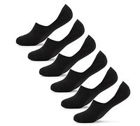Keds Women's Low Cut Sneaker Signature Knit No Show Sock Liners, Black (6 Pair), One Size (Pack of 6)