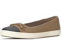 Keds Women's Maisie Ballet Slip on, Tan/Black Leather, 8.5