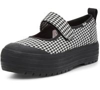 Keds Women's Mary Jane Flats, Black/White Warped Houndstooth Canvas, 8