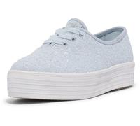 Keds Women's Point Lace Up Sneaker, Blue Glitter Celebrations, 5.5 UK